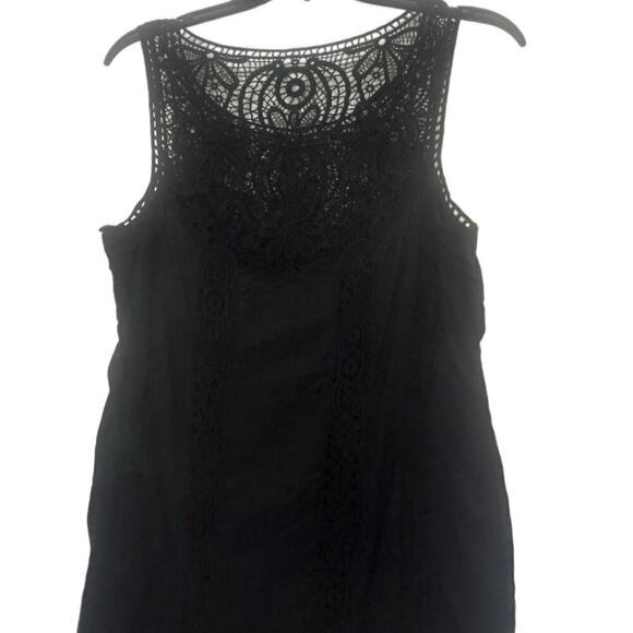 SUNDANCE Amira Black Lace Crochet Cotton Sleeveless Dress Size Small - Picture 9 of 13